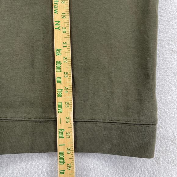 CALVIN KLEIN Sweatshirt Mens XS Classic 1/4 Zip Pullover Stretch Cotton Green - Picture 13 of 14